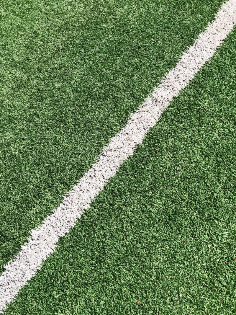 Field Turf With White Painted Line